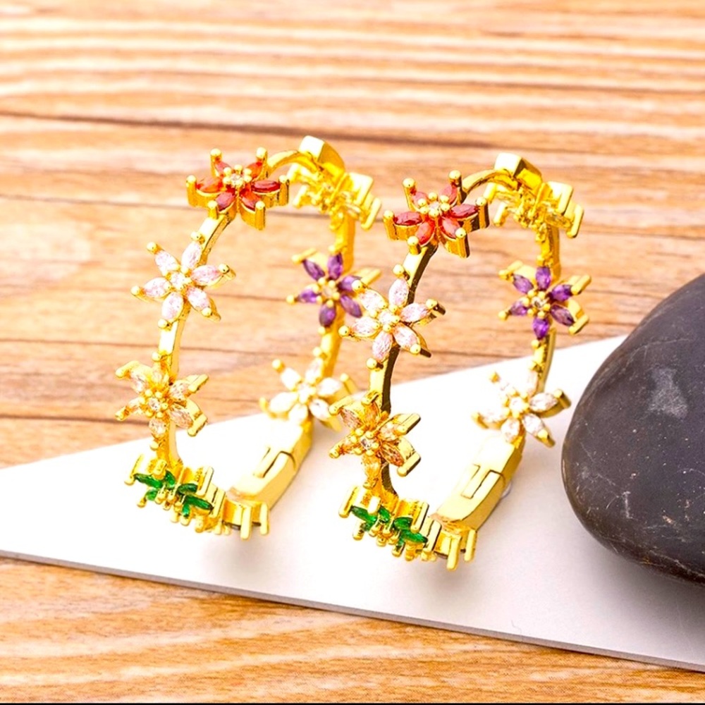 Design luxury Rhinestone Earrings/ Loop Earrings/Girls Party/Wedding Jewelry
